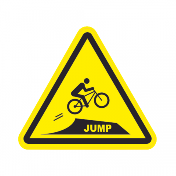 Panneau Triangle Sticker VTT Jump TRI-STI183